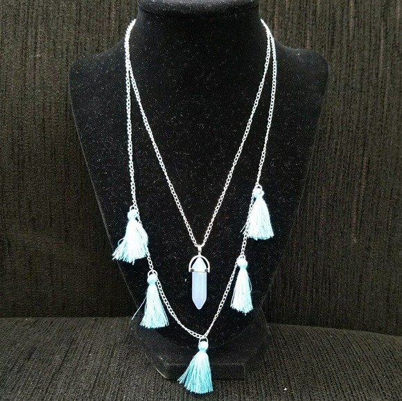 Boho necklace, tassel necklace, Festival jewelry - Picture 4 of 5